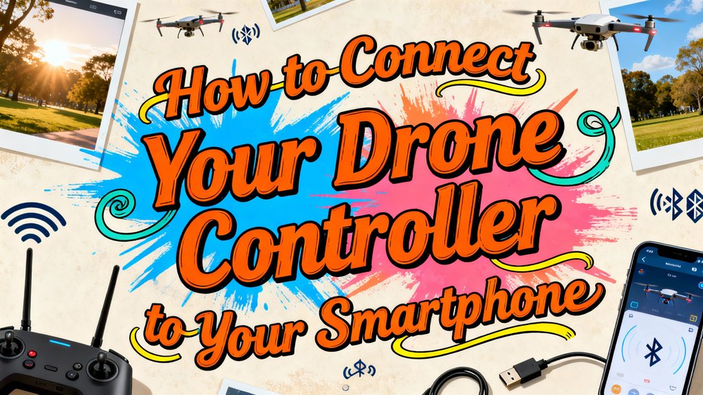 connect drone controller smartphone