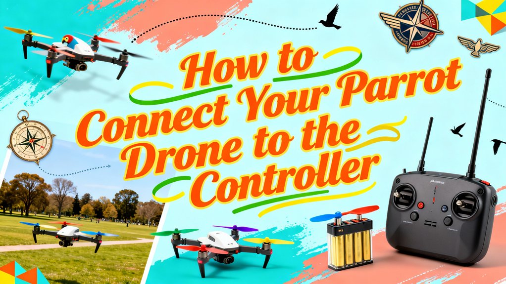 connect parrot drone controller