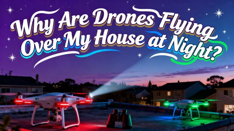 drones overhead at night
