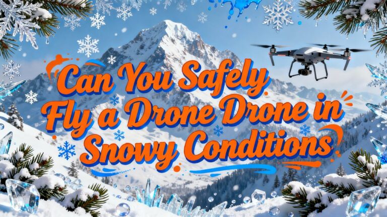 flying drones in snow