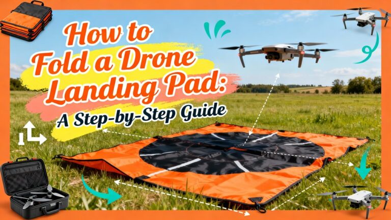 folding a drone landing pad