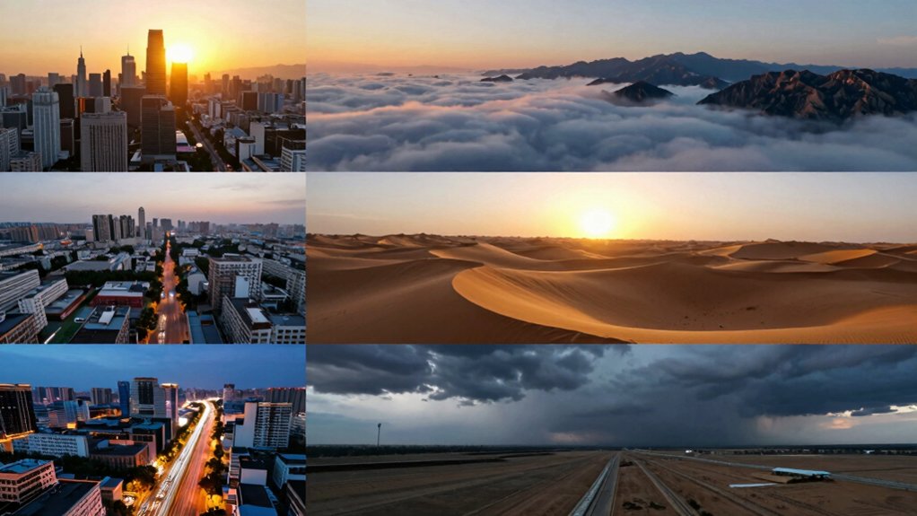 cinematic drone time lapse shots
