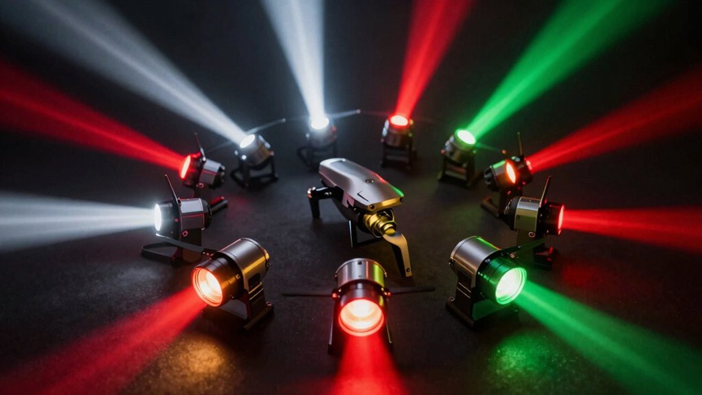 drone visibility night time strobe lights