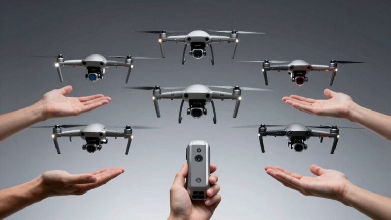 hand controlled drones respond to movements