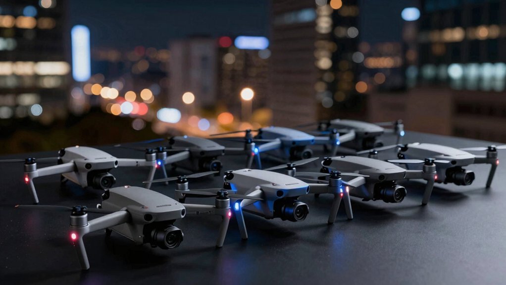 nighttime drone photography captures darkness