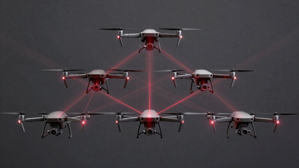 precision enhanced drones with laser pointers