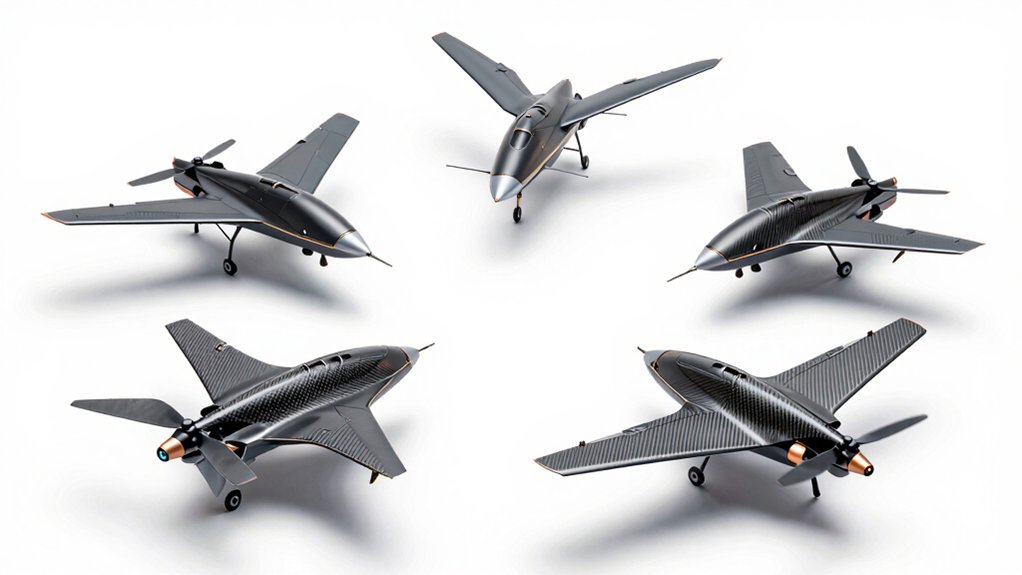 winged drones flying dreamlike